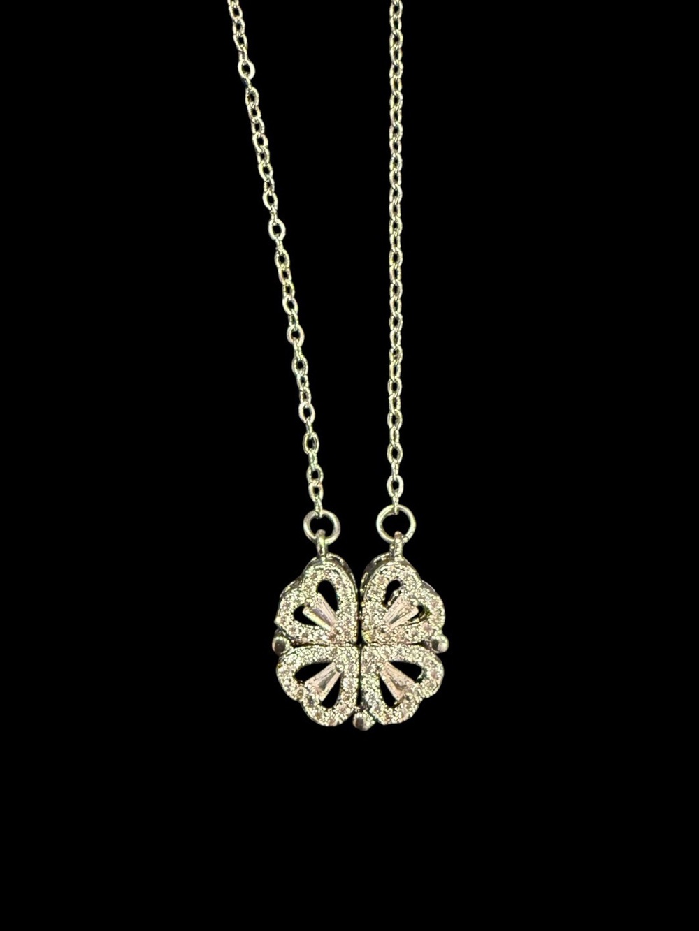 N19. Silver Stone 2 Way Necklace - NIB - 16” - 18” - No Cancels